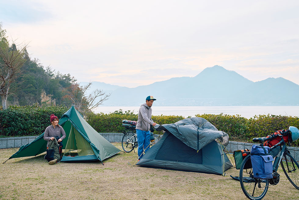 サイト設営の様子