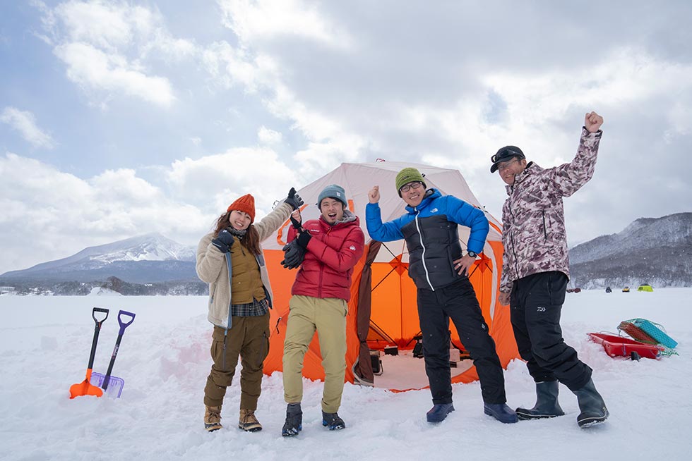 釣り場の設営が完了！