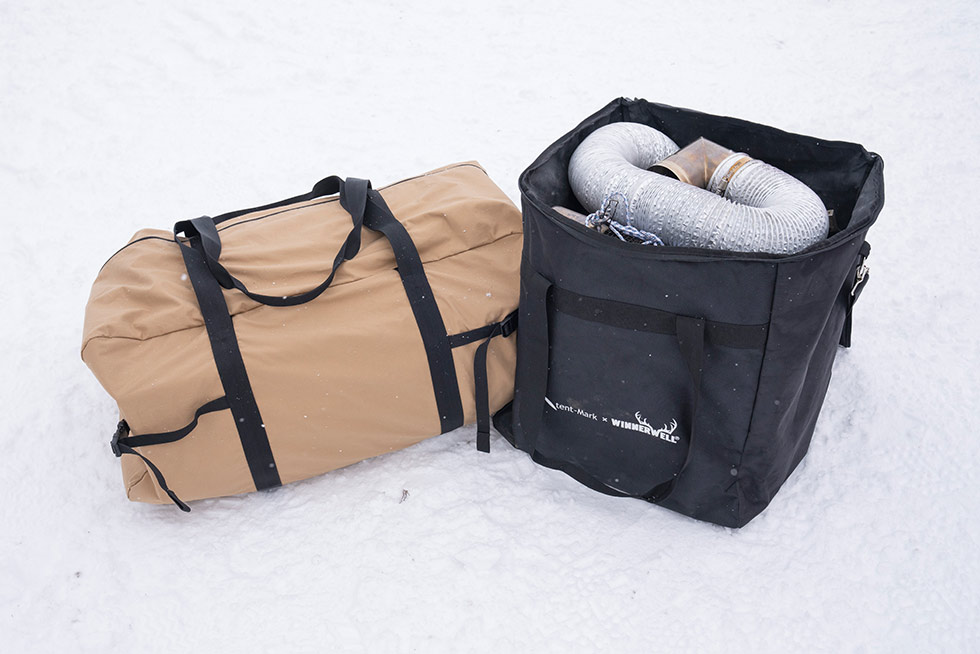 テントと薪ストーブ