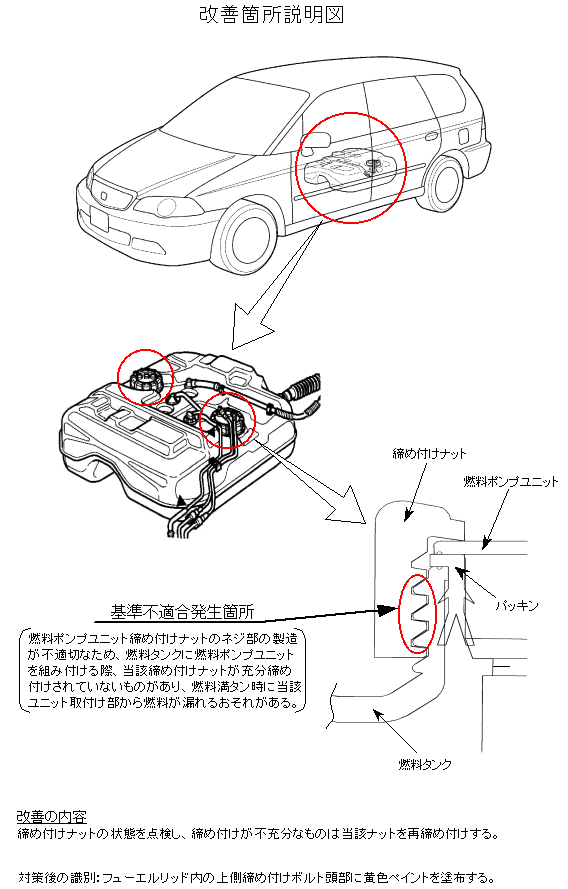 HONDA　オデッセイ　燃料ポンプ