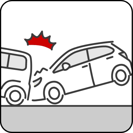 車の衝突のイメージ