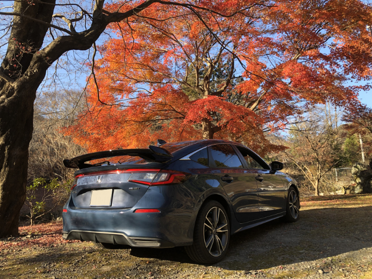 晩秋の紅葉ラインにて