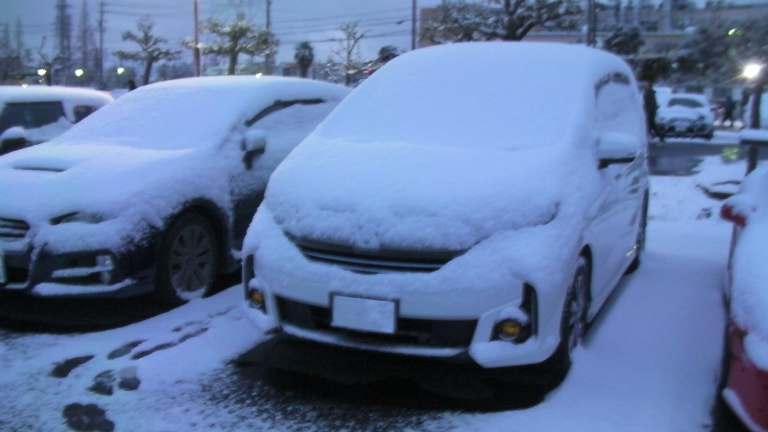 冬将軍3時のおやつは雪ダルマ