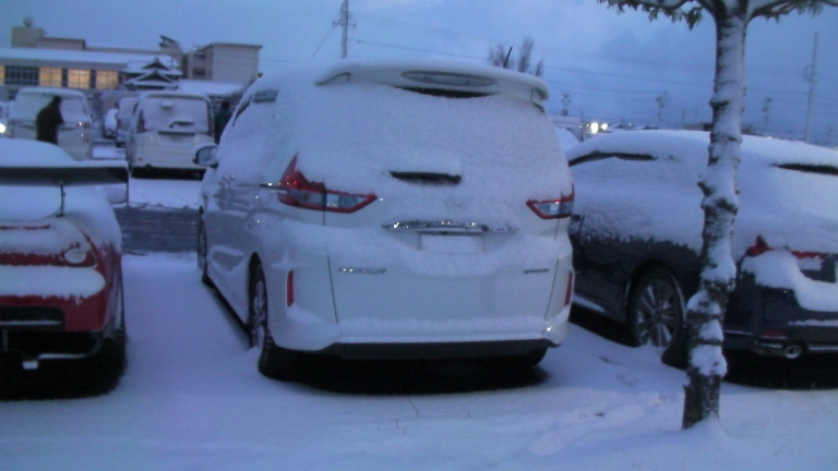 冬将軍3時のおやつは雪ダルマ