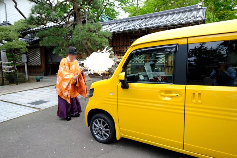 本日納車。お祓い