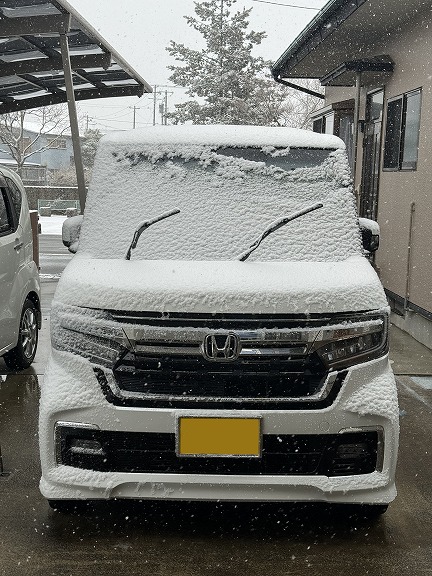 自宅で初めての雪