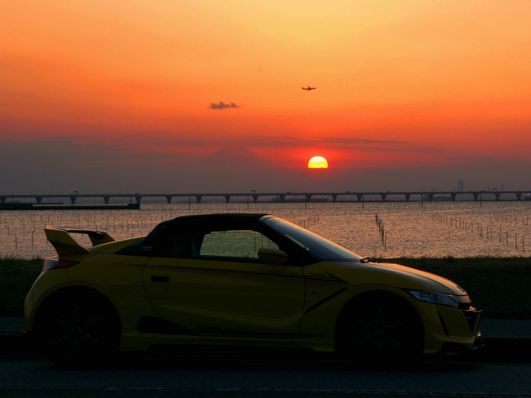 夕陽映えする愛車