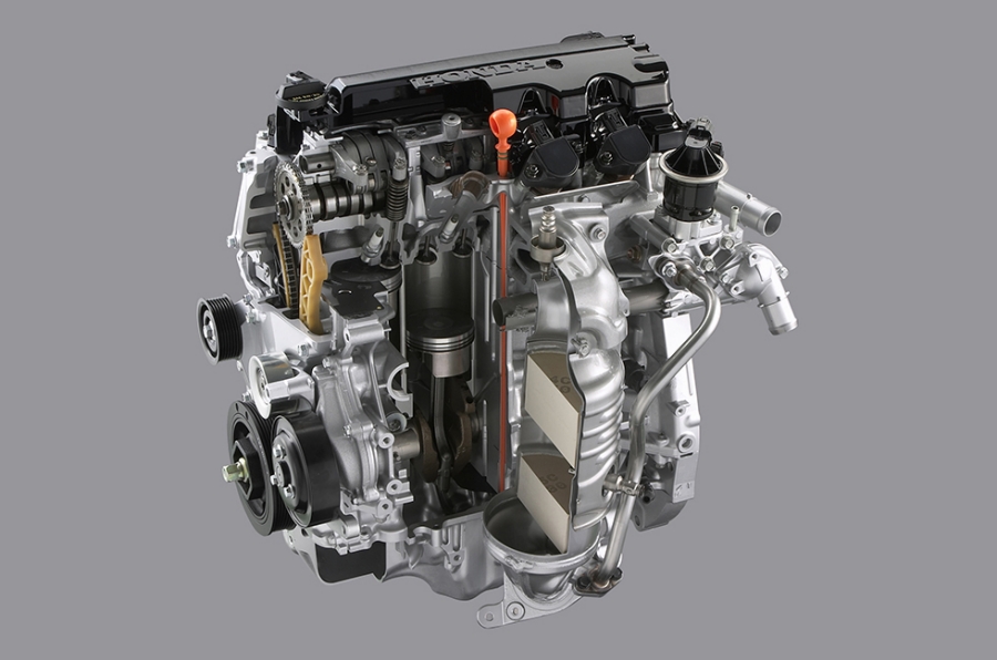 HONDA The Power of Dreams																																																																																																																																																																																																																									走行状況に応じたバルブ開閉タイミング制御により力強い走りと低燃費を両立する「１．８Ｌ　ｉ－ＶＴＥＣ」エンジンを新開発