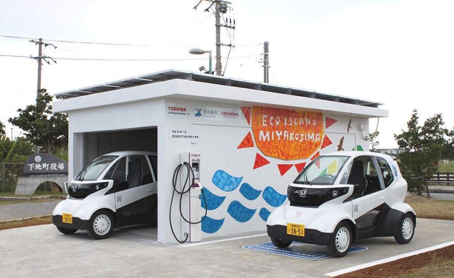 Honda 超小型ev Mc B 再生可能エネルギーによる実験走行を開始 Honda 超小型ev Mc B 再生可能エネルギーによる実験走行を開始