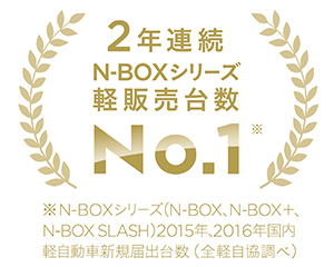 N-BOXシリーズ 軽販売台数No.1 N-BOXシリーズ 軽販売台数No.1
