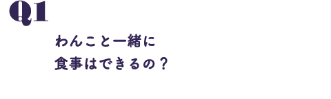 わんこと一緒に食事はできるの？