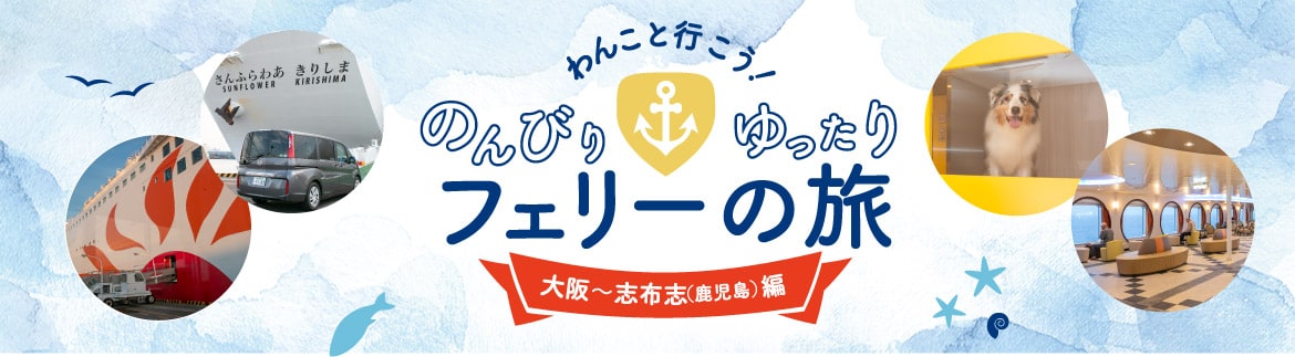 わんこと行こう！のんびりゆったりフェリーの旅 大阪〜志布志（鹿児島）編