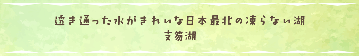 透き通った水がきれいな日本最北の凍らない湖 支笏湖