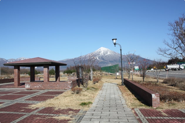 磐梯山の美しい姿を眺めながら、ひと休みすることができます。