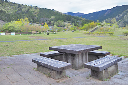 公園内にもベンチが数カ所設置されています。