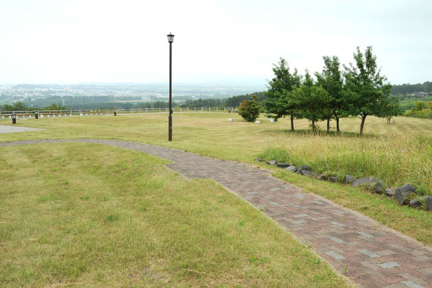 伊達市内と太平洋を望みます。