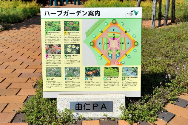 ハーブガーデン案内図です。