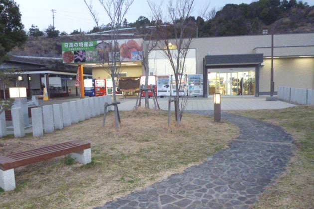 遊歩道脇にはベンチもあります。