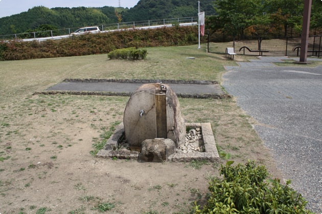 芝生エリアの水飲み場です。