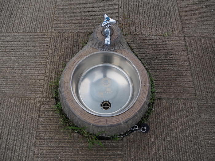 ドッグランの脇にはわんこ用の水飲み場があります。