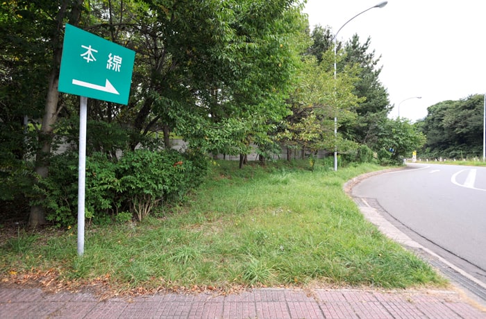 出口側の緑地の様子です。