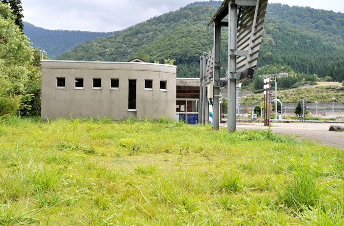 建物の横にある、緑地の様子です。