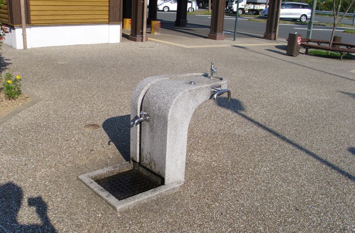 水飲み場があります。わんこの水分補給も忘れずに！