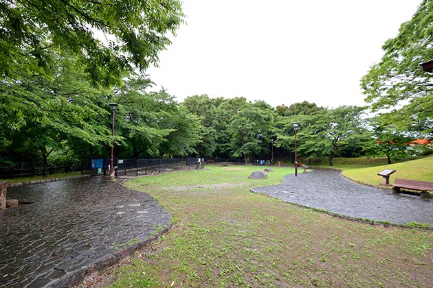 出口側に公園のような広場があり、ドッグランはこの中にあります。