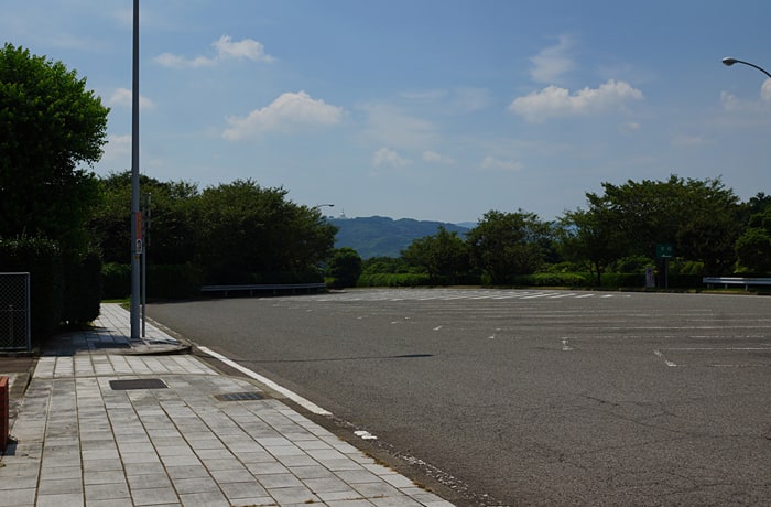 パーキングエリアから見た風景。わんこと一緒にリフレッシュしましょう。