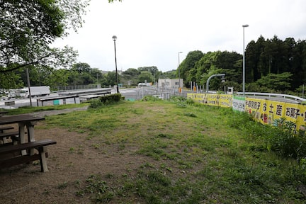 一休みするのにちょうど良い広さの緑地があります。