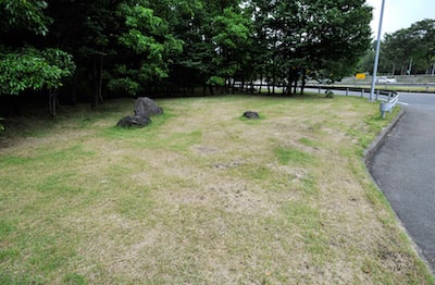 一休みするのにちょうど良い広さの緑地があります。