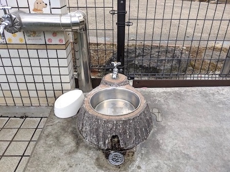 わんこ専用の水飲み場も設置されています。