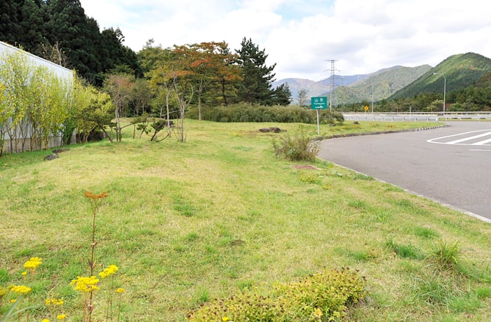 出口側の緑地です。