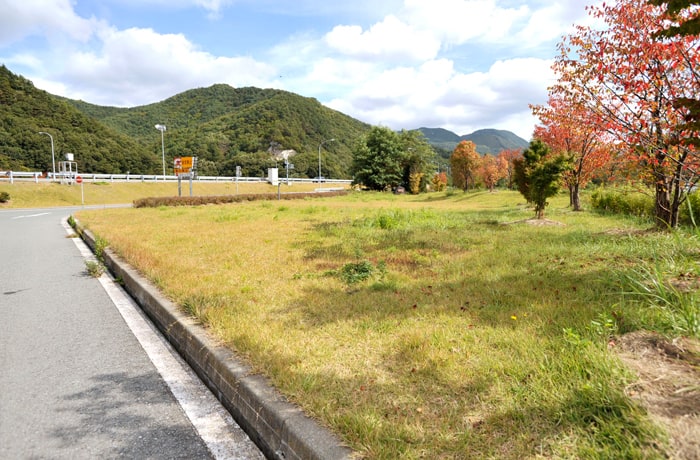 出口側にも広い緑地がありますよ。