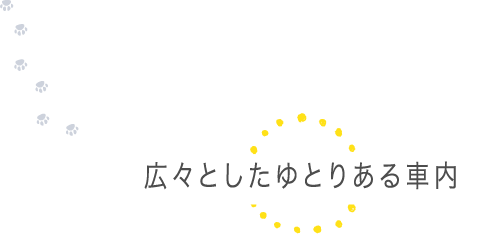 広々としたゆとりある車内