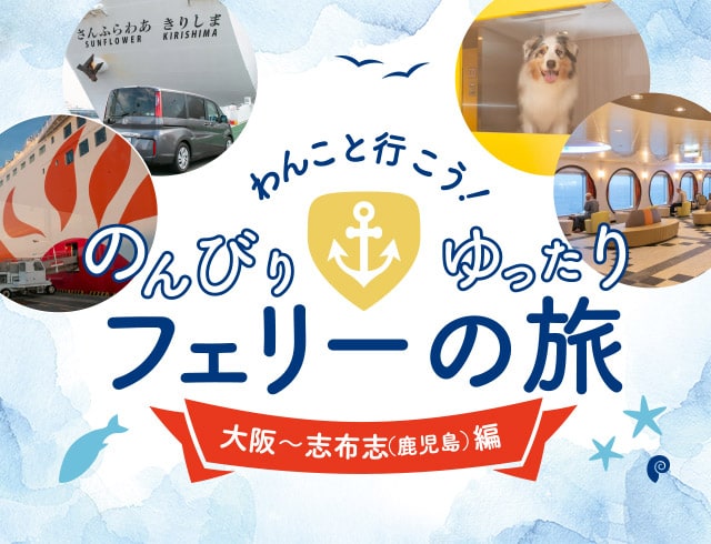 わんこと行こう！のんびりゆったりフェリーの旅 大阪〜志布志（鹿児島）編