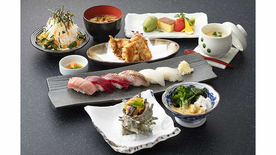ご夕食は三崎のマグロを使用した『寿司会席』をご用意。