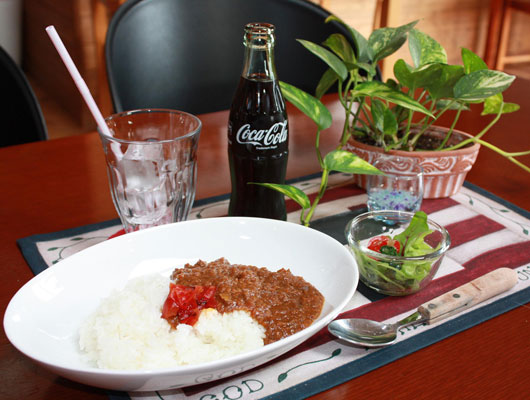 オススメの「キーマカレー」。お店の人気メニューです。