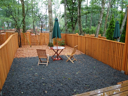 お部屋についている専用庭。