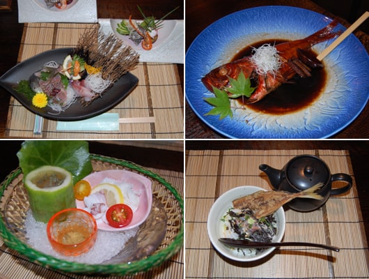 夕食は、伊豆の海の幸をふんだんに使った会席料理。
