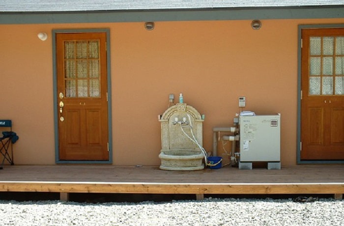 足洗い場もあるので足が汚れてしまっても安心！