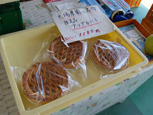 自家製のアップルパイ。ほどよい甘さがおいしい！