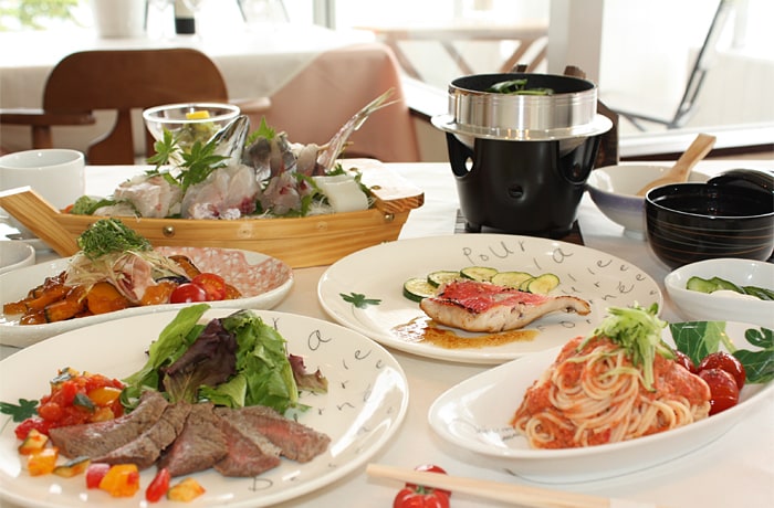 新鮮な食材を使った料理の数々。どれもおいしそう！