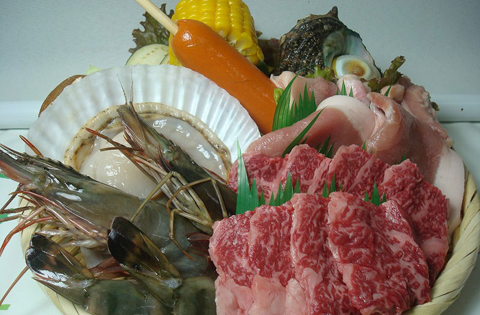 バーベキュー食材の出前が可能です。