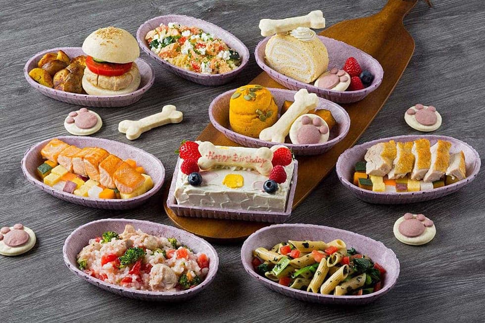わんこの食事やバースデーケーキなど、ルームサービスも充実。