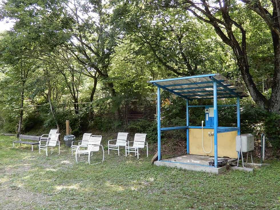 ドッグランには外にワンちゃんの洗い場がついているので汚れても安心！