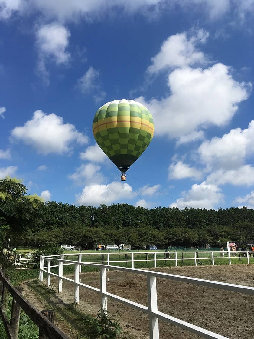 熱気球に乗って、360度大パノラマの那須高原を満喫しよう！（わんこは同伴NG）