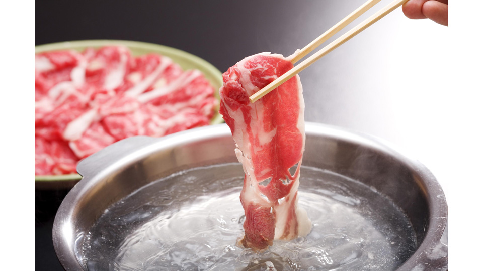 「国産牛肉のしゃぶしゃぶ」イメージ。ケータリングプランをご用意しております。