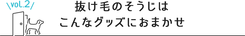 vol.2 抜け毛のそうじはこんなグッズにおまかせ