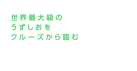 世界最大級のうずしおをクルーズから臨む